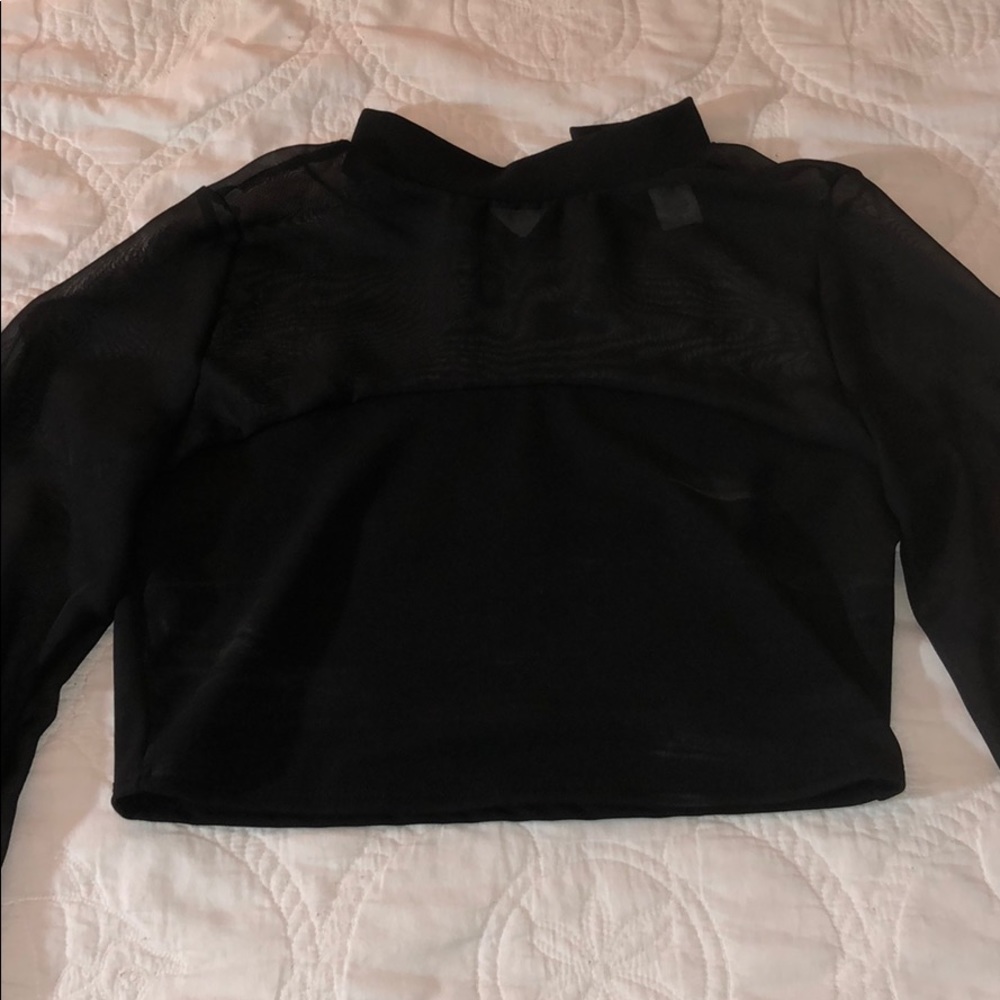 Mesh Black Long Sleeve